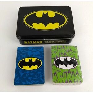 BATMAN Playing Cards 2 Decks Collector's Tin Special Edition DC Comics‎ 1 Sealed